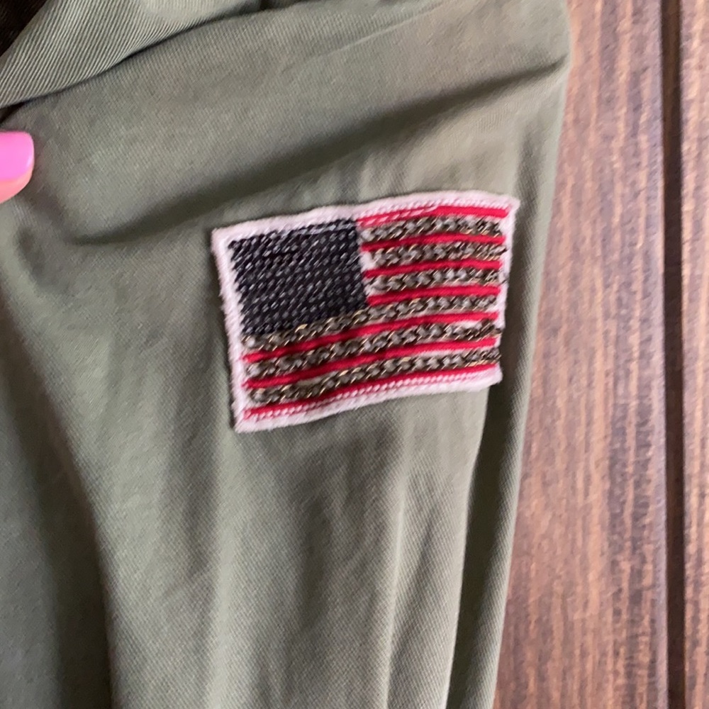 Army green button up - Picture 3 of 4